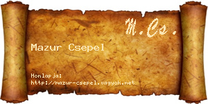 Mazur Csepel névjegykártya
